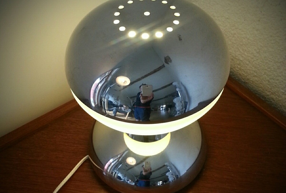 Lampe diabolo Reggiani chromée