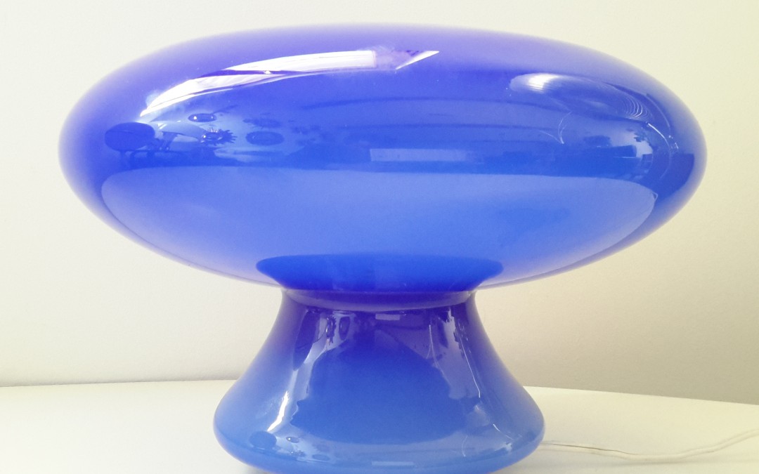 Lampe champignon en verre soufflé