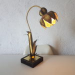 Lampe fleur jonc